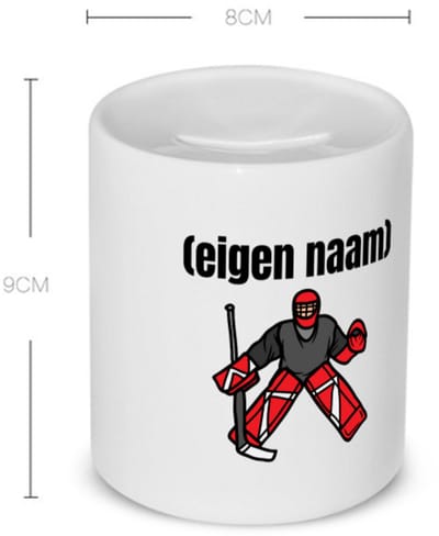 Akyol - ijshockey keeper met eigen naam Spaarpot - Ijshockey - atleten - iemand die houdt van ijshockey - verjaardag - cadeau - kado - 350 ML inhoud