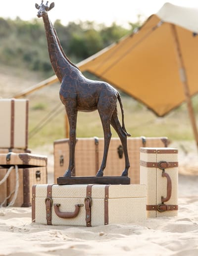 J-Line decoratie Giraf - polyresin - bruin - large