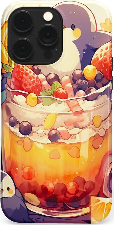 Casetastic Hoesje Geschikt voor Apple iPhone 14 Pro Max Magsafe - Stijlvolle Beschermende Duo-layer Case - pinguïn Cocktail