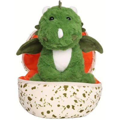 Groen Dinosaurus Pluche Speelgoed met Vleugels 2-in-1 Dinosaurus Ei Knuffel Slaap Pop Perfect Cadeau voor Kinderen Verjaardag Kerst groen
