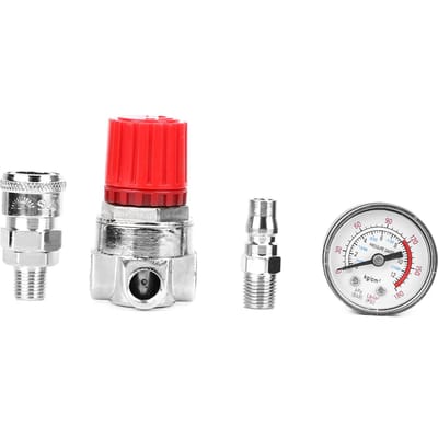 Drukschakelaar Regelventiel Manometer met MannelijkeVrouwelijke Aansluiting voor Luchtcompressor