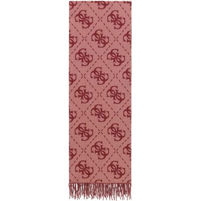 GUESS sjaal Scarf 70 x 190 Cinnamon Logo roze