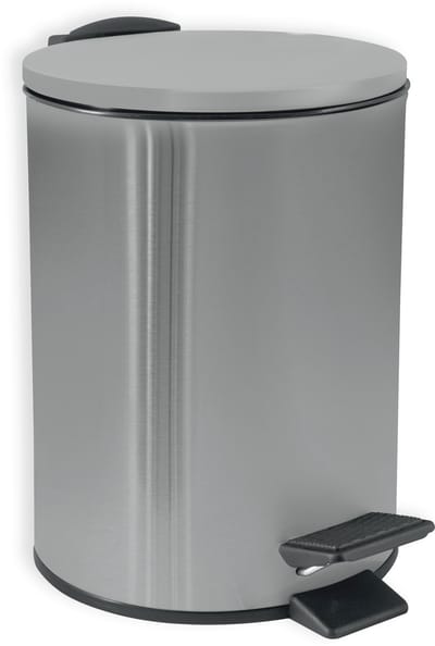 spirella Pedaalbak 3L - ADELAR - Adelar Pedaalbak 3L - Softclose Prullenbak met Uitneembare Binnenemmer - Geborsteld Metaal - 16,8 x 25 cm - Grijs