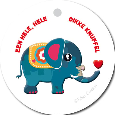 Tallies Cards - kadokaartjes  - bloemenkaartjes - Hele dikke knuffel - Primo - set van 5 kaarten - beterschap - ziekte - 100% Duurzaam