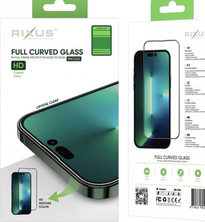 Rixus tempered glass/ screen protector - iphone 15 pro max