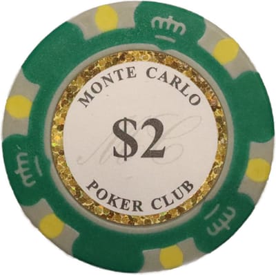 Poker chips 25 stuks - Poker - Pokerset - Poker chip met waarde 2 - Monte Carlo poker chip - Fiches - Poker fiches - Poker chip - Klei fiches - Cave & Garden