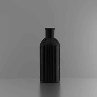 3d-gezellig Provence met molen - Vaas - Zwart - Maat 25 cm - Kunststof - Modern - Bloemenvaas -100% gerecycled PLA (bioplastic)