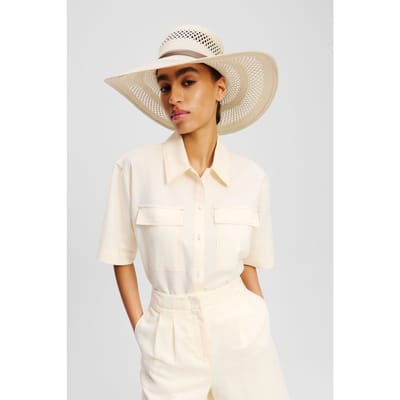 Karl Lagerfeld K/autograph Belt Straw Hat Natural Taglia: M/L | Cappelli Outlet | Donna