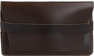 BUCKLE & SEAM Leren Kaarthoes Lima Creditcard Case Brown Bruine