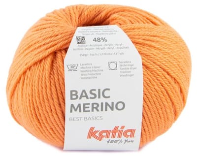 Katia Basic Merino - 92 pasteloranje - Wol/Acryl Garen