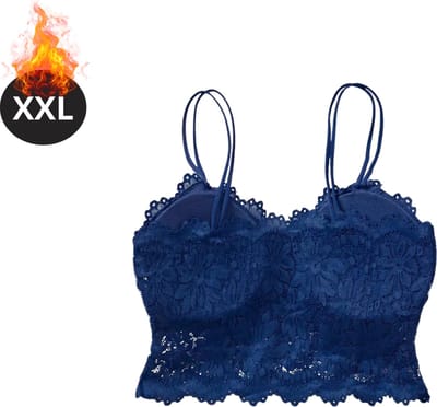 Bovista BH Zonder Beugel - Zonder Bandjes - Push-up Bh's - Comfort Beha - Comfortabel - Blauw - Maat XXL