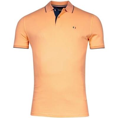 Giordano Polo Nico Signature Two-Ply Supima Cotton Piqué Tipping Detail Oranje / male