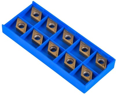 Dailygoods- Snijmachine Hardmetaal 10 Stuks - Diamantvorm 55 Graden - Lemmetdikte 3,97 mm - Roestvrij Staal - Duurzaam Gebruik - Uitstekende Afwerking - Snijgereedschap