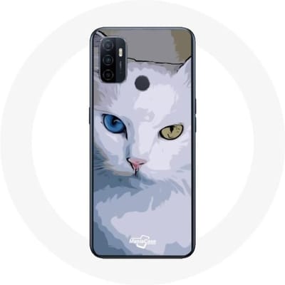 Oppo A53 Turkse bestelwagen Cat blauw oog en geel oog