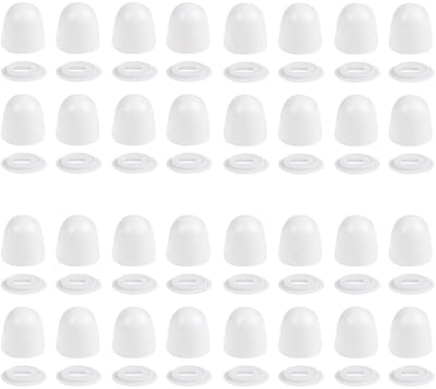 Toiletbril Doppen - Universele Dekseltjes - Badkamer Afwerking - 32-Delige Set - 3.6x3.6x3.6 cm - Wit