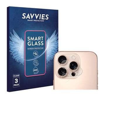 3 Stuks Savvies Screenprotector - geschikt voor Apple iPhone 16 Pro Max (ALLEEN Camera Lens) - beschermfolie glas transparant