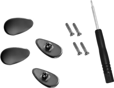 Neuspads Vervanging - Bril Onderdelen - Zonnebril Reparatie - Zuiver Titanium - Met Schroeven