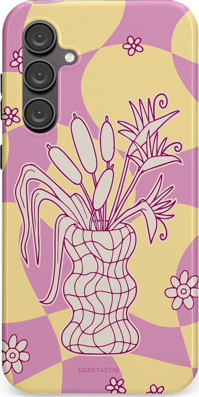 Casetastic Hoesje Geschikt voor Samsung S23 FE - Stijlvolle Beschermende Duo-layer Case - Bosje vol roze