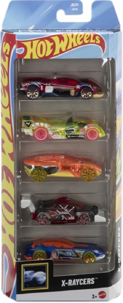 HOT WHEELS X-RACERS 5 IN BOX HW (TURBINE SUBLIME-FORWARD FORCE-RISING HEAT- HITECH MISSILE-GAZELLA GT)