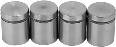 RVS Glazen Standoffs 4 Stuks, 25 x 25 mm, Bevestigingspinnen voor Glazen Displays, Geschikt voor Signage en Kunstinstallatie