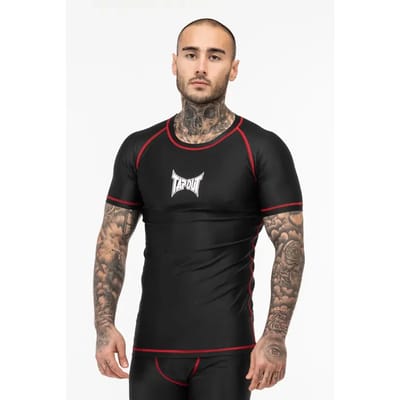Tapout T-Shirt Crystal Kurzarm-Funktionsshirt schmale Passform Black/White/Red-XL