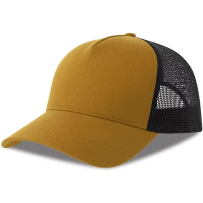 Atlantis Headwear Rapper Cotton-S Cap AT535 - MUSTARD/BLACK - One size