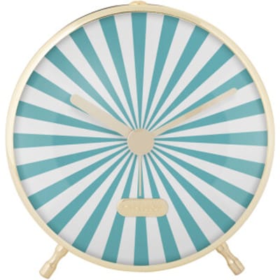 Karlsson - Wekker Candy Swirl - Turquoise blue & white