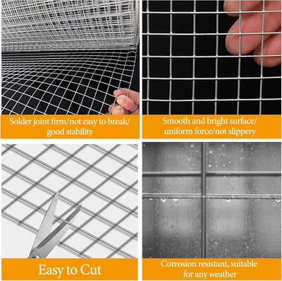 Galvanized Draadnet Rol 400mmX6m voor Dierenbescherming, Ratbestendig Gaas en Tuinhek, Voorkom Ongedierte en Bescherm je Tuin