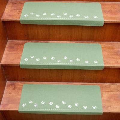 Set van 3 trapmatten - 55×22×4,5 cm - Lichtgevende trapmatten - Antislip traptapijt - Gemakkelijk in gebruik - Groen