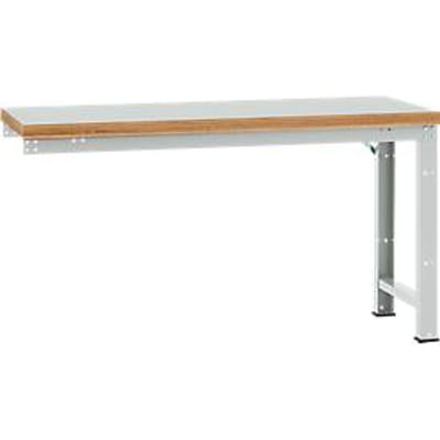 Manuflex aanbouw-werkbank Profi standaard, tafelblad kunststof, 1750 x 700 mm, lichtgrijs
