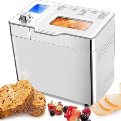 Broodbakmachine - Automatische bakker - Zelf brood bakken - 25 programma's - 900 gram capaciteit - Zilverkleurig