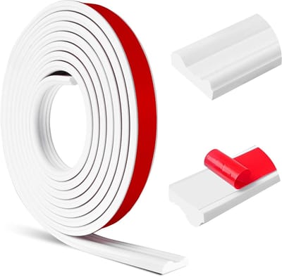 Decoratieve muurlijst voor huisdecoratie, flexibele wandpanelen, eenvoudig opplakken, 30 mm x 12 m, wit en stijlvol