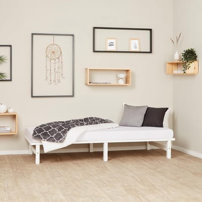 Houten Bed - Pallet Bed - Slaapcomfort Creëren - Inclusief Matras - 90x200 cm - Wit