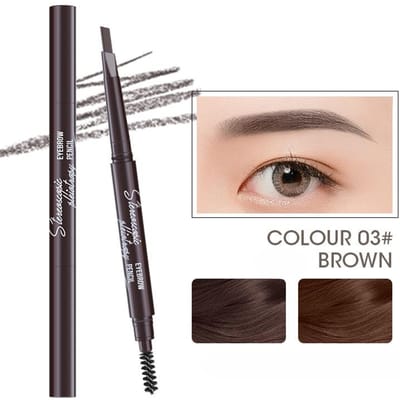 2 in 1 Eyebrow Pencil Professional Cosmetics Makeup For Women 5 Colors Waterproof Eyebrow Tattoo Brush Long Lasting Eyebrow Pen
