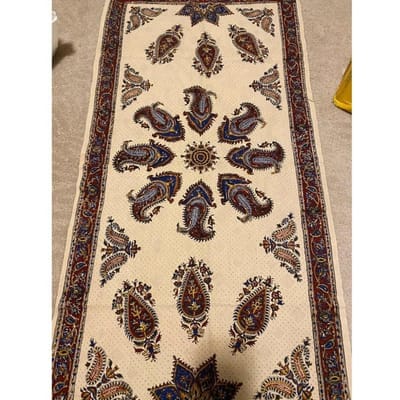 Vintage Bruine Bloemige Tafel Runner - Boheemse Stijl Tafelkleed met Complexe Blauwe & Gouden Patronen, Tafel Runner Voor Tafel 150x33cm black
