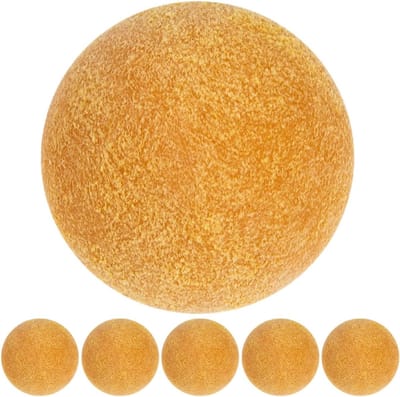 Tafelvoetbal Ballen - Vervangingsballen Set - Spelonderdelen Vervangen - Compact Ontwerp - 6 Stuks - Bruin