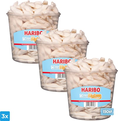 Haribo Schuim Witte Muizen (3x 150 stuks)
