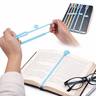 Elastische Boekenlegger In Vorm Van Een Hand I Bladwijzer I Bookmark Hand I Bookmark I Blauw