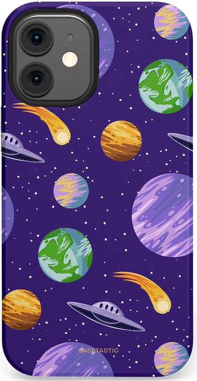 Casetastic Hoesje Geschikt voor Apple iPhone 12 Mini - Stijlvolle Beschermende Duo-layer Case - Ufo verkeer