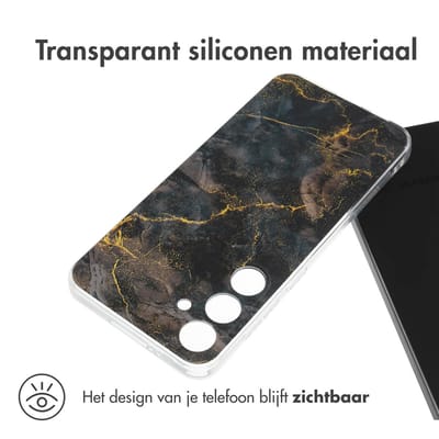 imoshion Hoesje - Geschikt voor Samsung Galaxy S24 Plus - Design hoesje verpakking - Black Marble