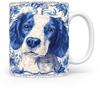 Mok Bretonse spaniël Beker voor koffie of tas voor thee, cadeau voor dierenliefhebbers, moeder, vader, collega, vriend, vriendin, kantoor, opa, oma, hond, kerst, sinterklaas, verjaardag