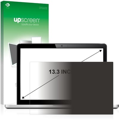 upscreen - privacy screenprotector voor Laptops met 13.3 inch-scherm [285 mm x 180 mm, 16:10] Folie Beschermfolie Blauwlichtfilter