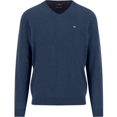 Fynch-Hatton Trui V-Neck Merino Cashmere Night / male
