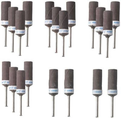 Dailygoods- Schuurmof 20 Stuks - Schuurbanden 180/240/400/600/800/1000 - Aluminium Oxide - Voor Schuren/Polijsten - Hoge Temperatuurweerstand - Schuurband