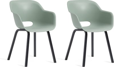 Keter Noa Tuinstoel - 2 stuks - 55x56,5x80cm - metalen frame - Vintage Green
