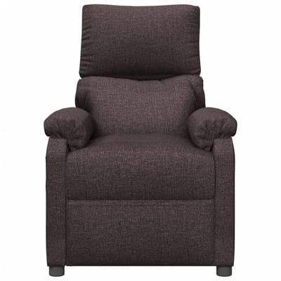 vidaXL Fauteuil verstelbaar stof donkerbruin