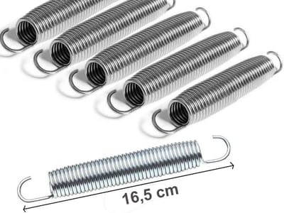 Trampoline veren 16,5 cm (5 st) - meet de totale lengte