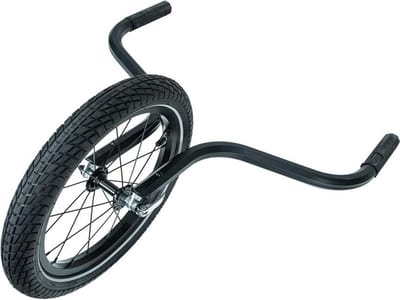 CUBE Jogger Kit - Geschikt voor de CUBE Kids Trailer Double CMPT - Verander de fietsaanhanger in een outdoor buggy - Wielafmeting 16” - Zwart