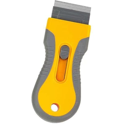1Pc Intrekbare lijmverwijdering Kleine schraper Autofilmglas Multifunctioneel hulpmiddel voor het reinigen van vloerschraper voor behangtoepassing geel