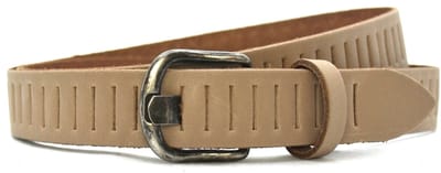Timbelt Leren gleufjes riem taupe - 100% leer - maat 95 - totale lengte 110